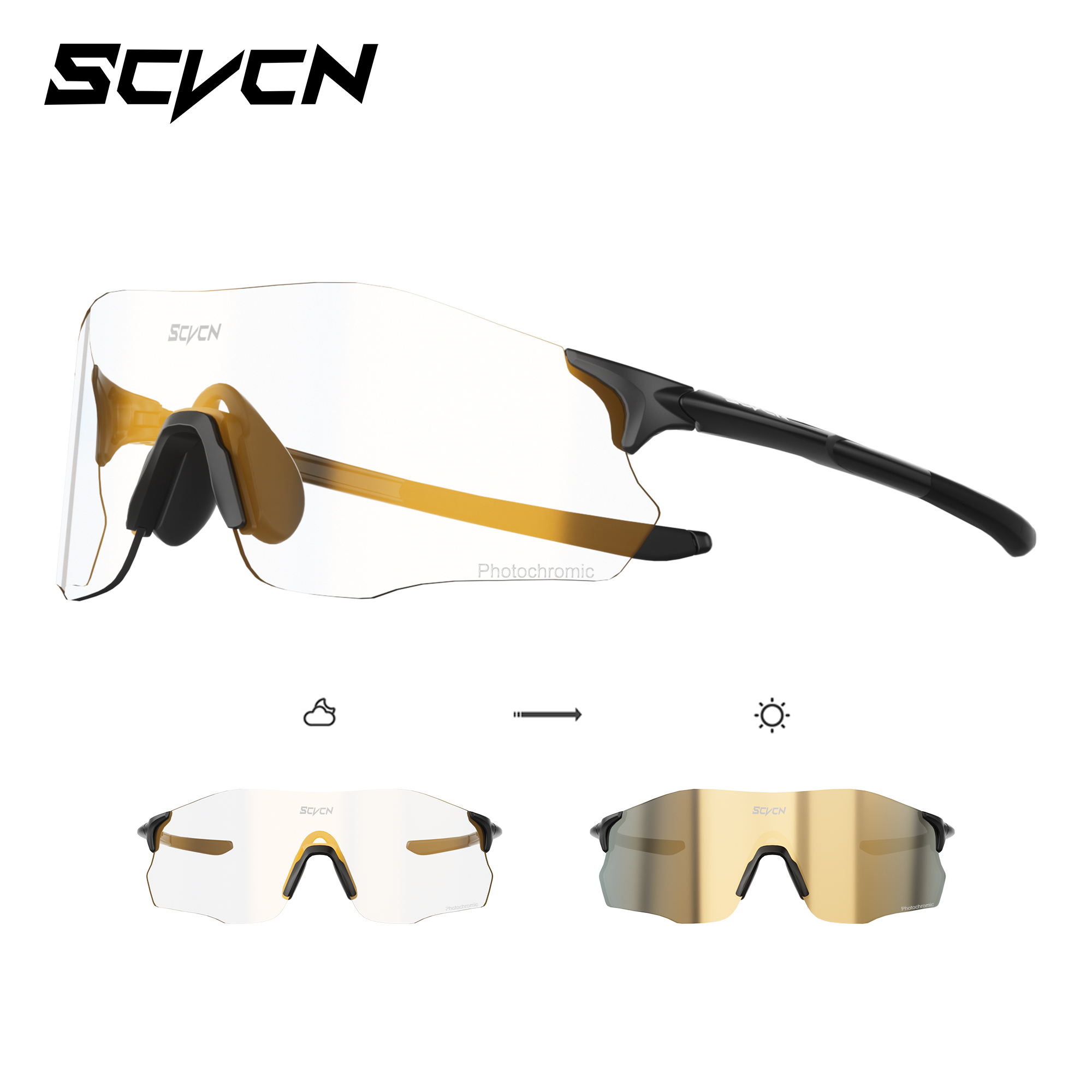 SCVCN Kacamata Hitam Tanpa Bin - Mountain Biking Sport ulasan dan harga