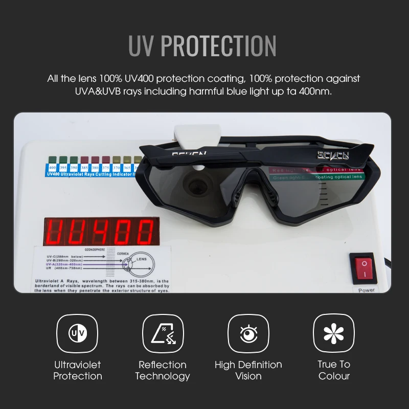 SCVCN Kacamata Hitam Pria UV40 - Mountain Biking Sport ulasan dan harga